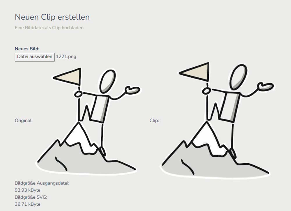 Eigene Clips hochladen